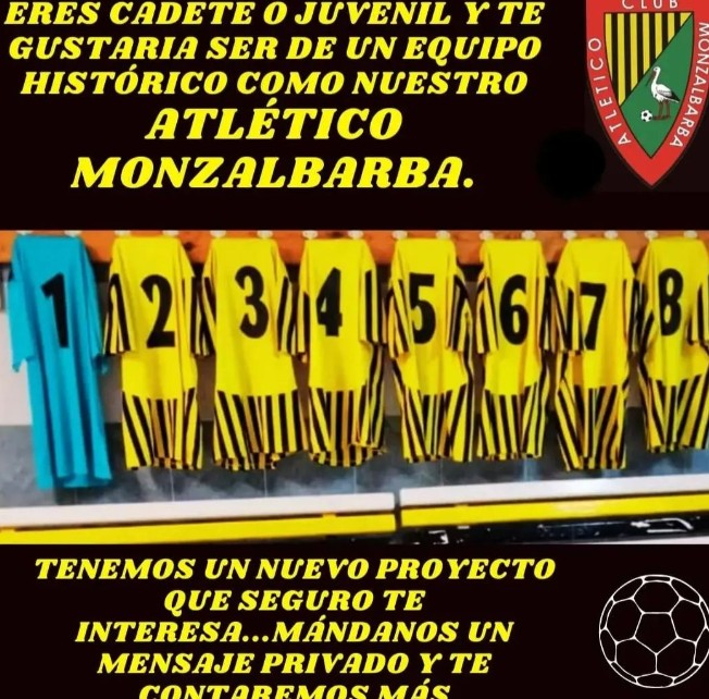 Temporada 2023/24: El Atlético Monzalbarba busca nuevos talentos en categorías cadete y juvenil ¡Únete al equipo&nbsp;histórico!