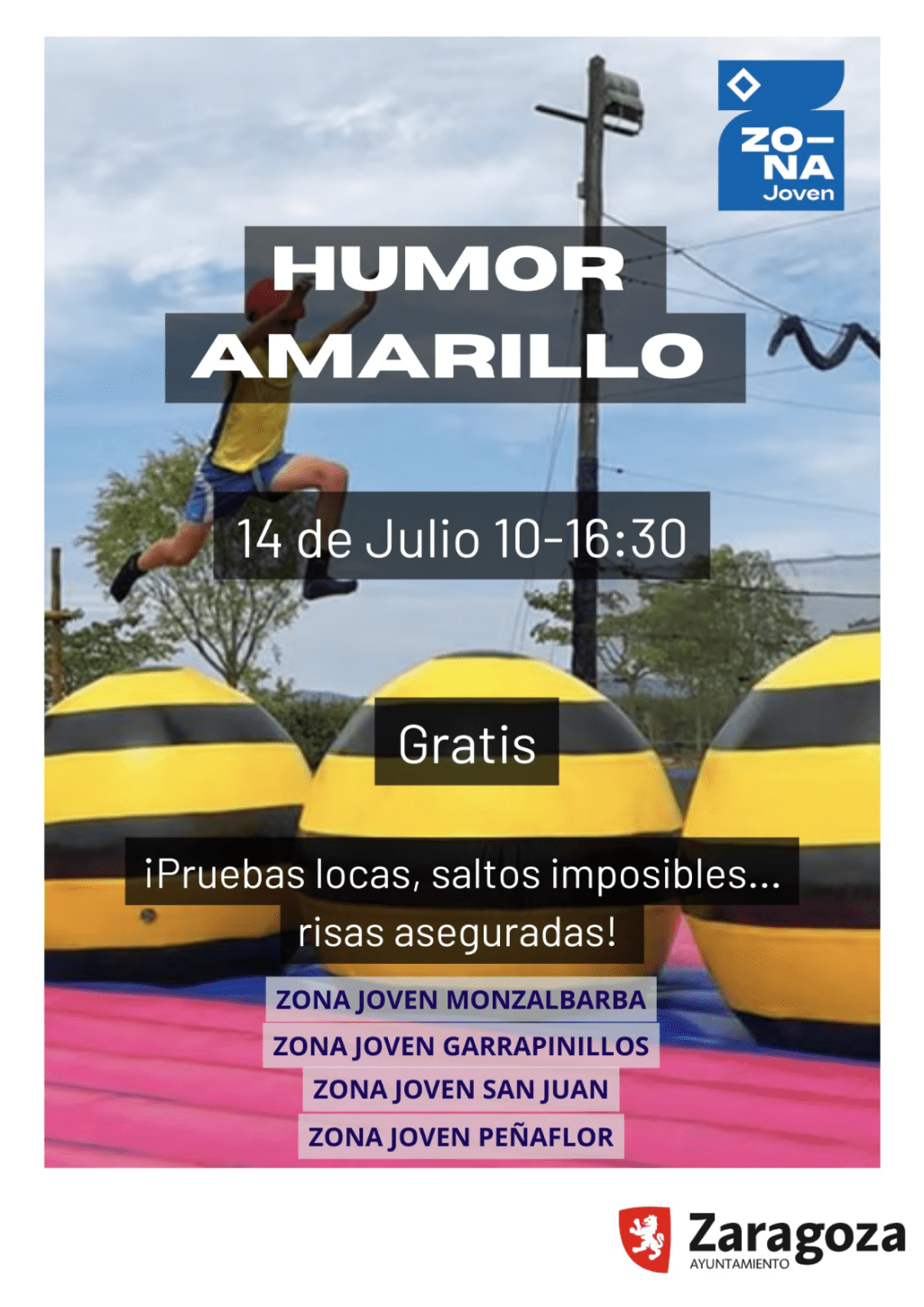 Monzalbarba se prepara para un día lleno de risas con el evento ‘Humor Amarillo’ el 14 de&nbsp;julio