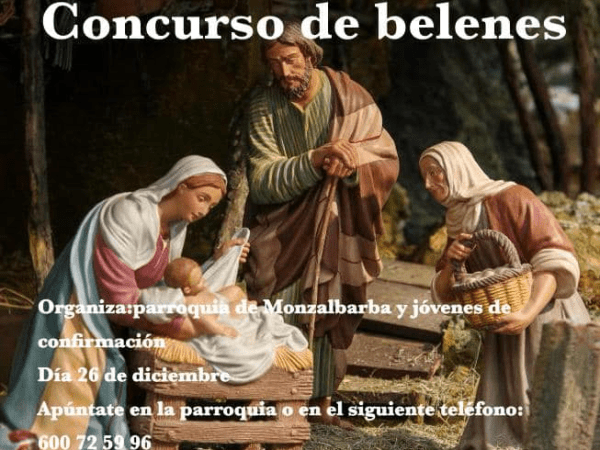 Concurso de belenes día 26 de Diciembre, organizado por la parroquia de Monzalbarba y jóvenes de&nbsp;confirmación