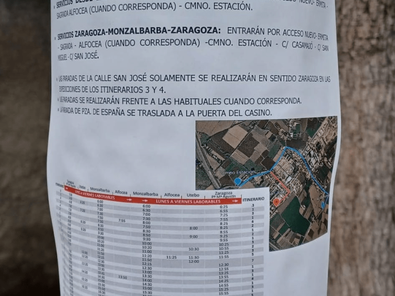 El bus 602 cambia su ruta por&nbsp;Monzalbarba