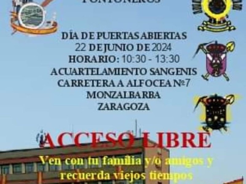 ¡Día de PUERTAS ABIERTAS en el cuartel de PONTONEROS! Sábado 22 de&nbsp;Junio