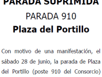 [L111 y L603] AFECCIONES EL SÁBADO 28 DE JUNIO POR MANIFESTACIÓN EN&nbsp;ZARAGOZA