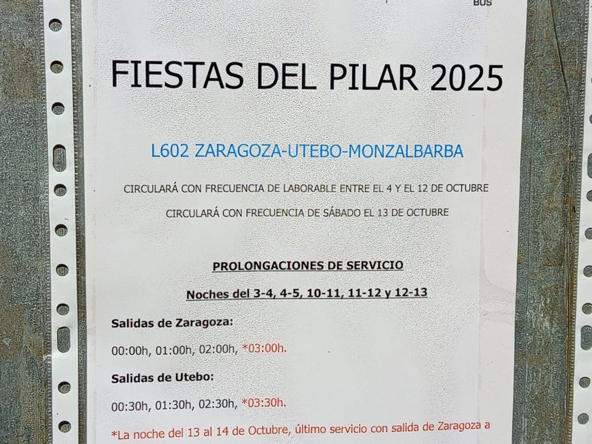 Horarios bus Pilares 2025&nbsp;MONZALBARBA
